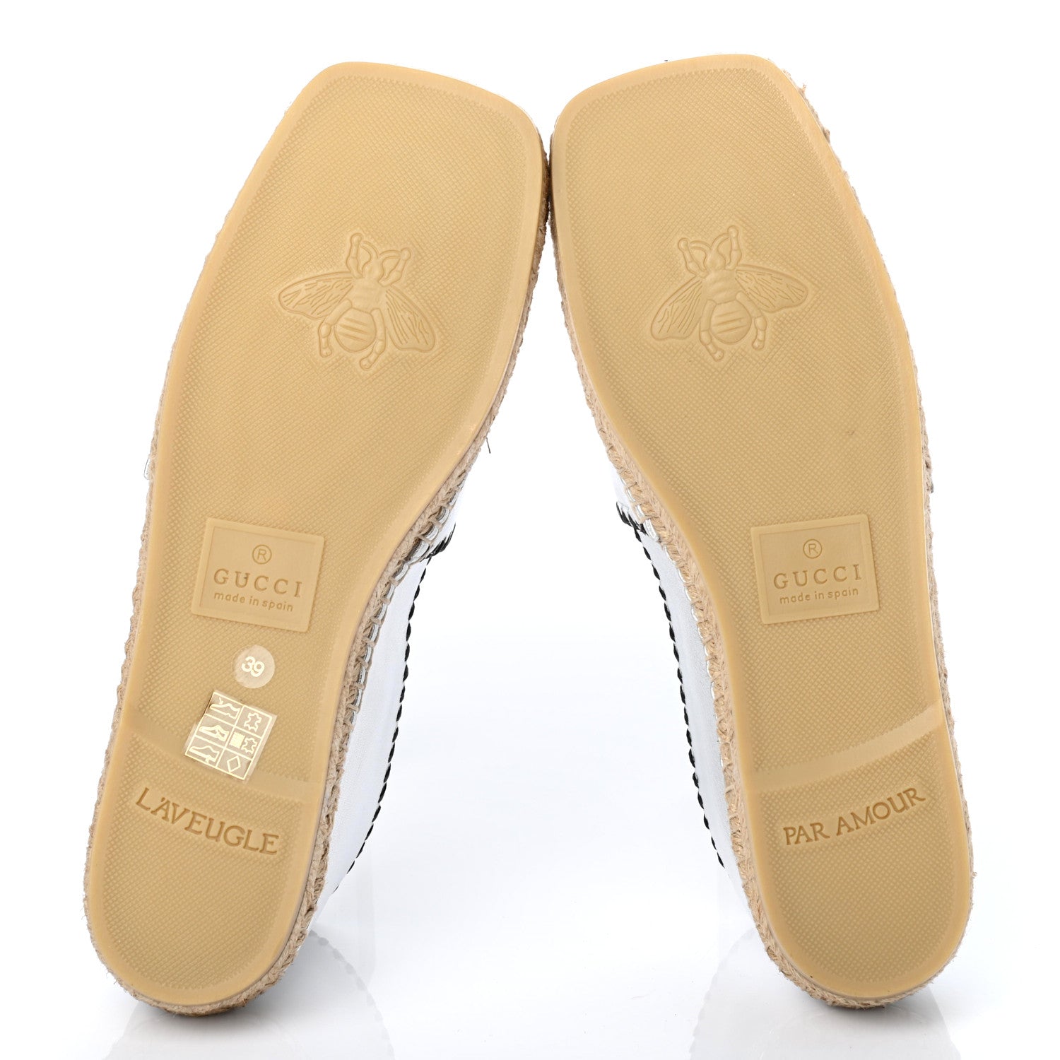 Gucci Metallic Nappa GG Marmont Espadrilles 39 Silver 5 of 10