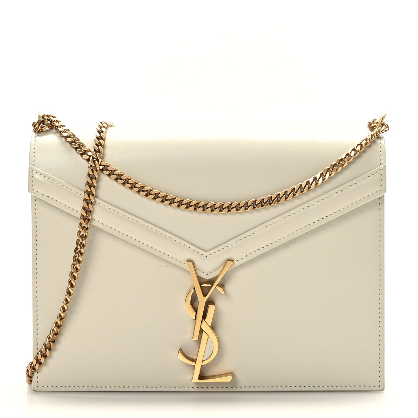 Smooth Calfskin Monogram Cassandra Clasp Bag Crema Soft
