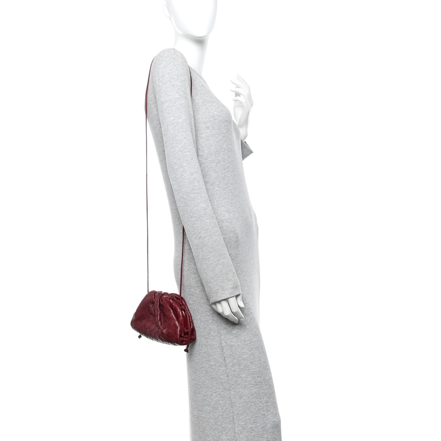 Nappa Intrecciato The Mini Pouch Bordeaux