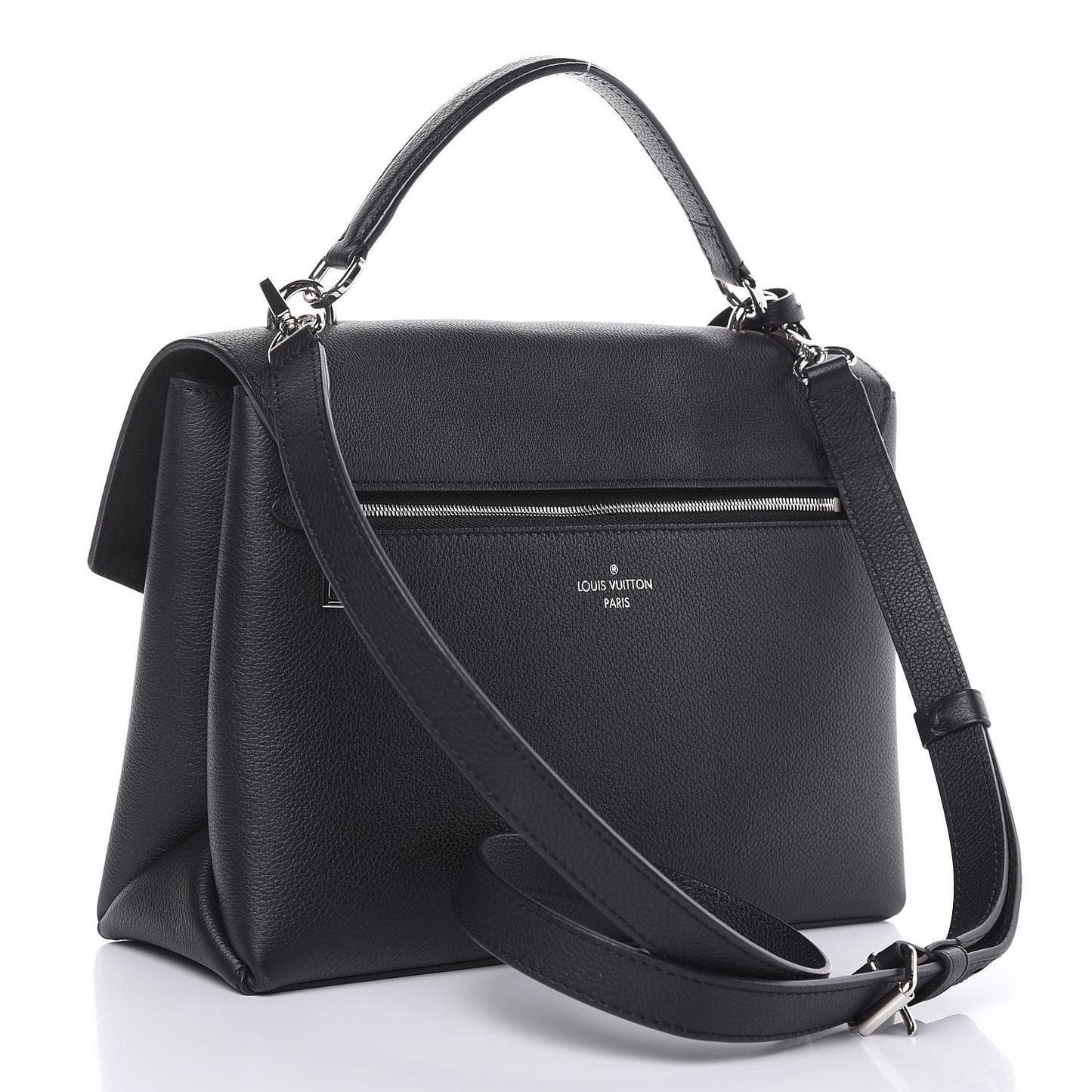 Soft Calfskin My Lockme Top Handle Black