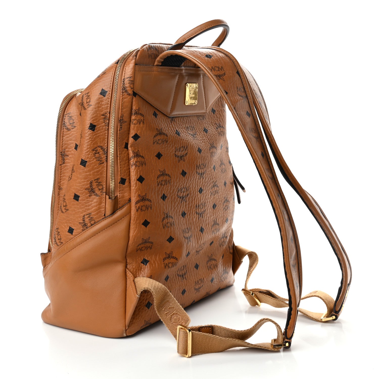 MCM Visetos Medium Duke Backpack Cognac 3 of 11