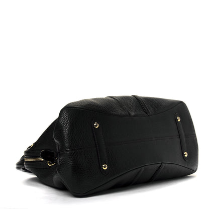 MCM Grained Calfskin Shoulder Bag Black 3 of 9
