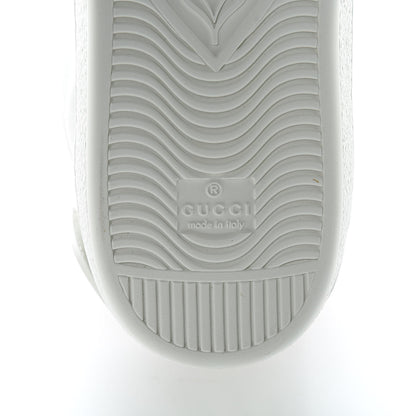 Gucci Calfskin Ayers Embroidered Web Mens Ace Removable Patches High Top Sneakers 10 White 7 of 9