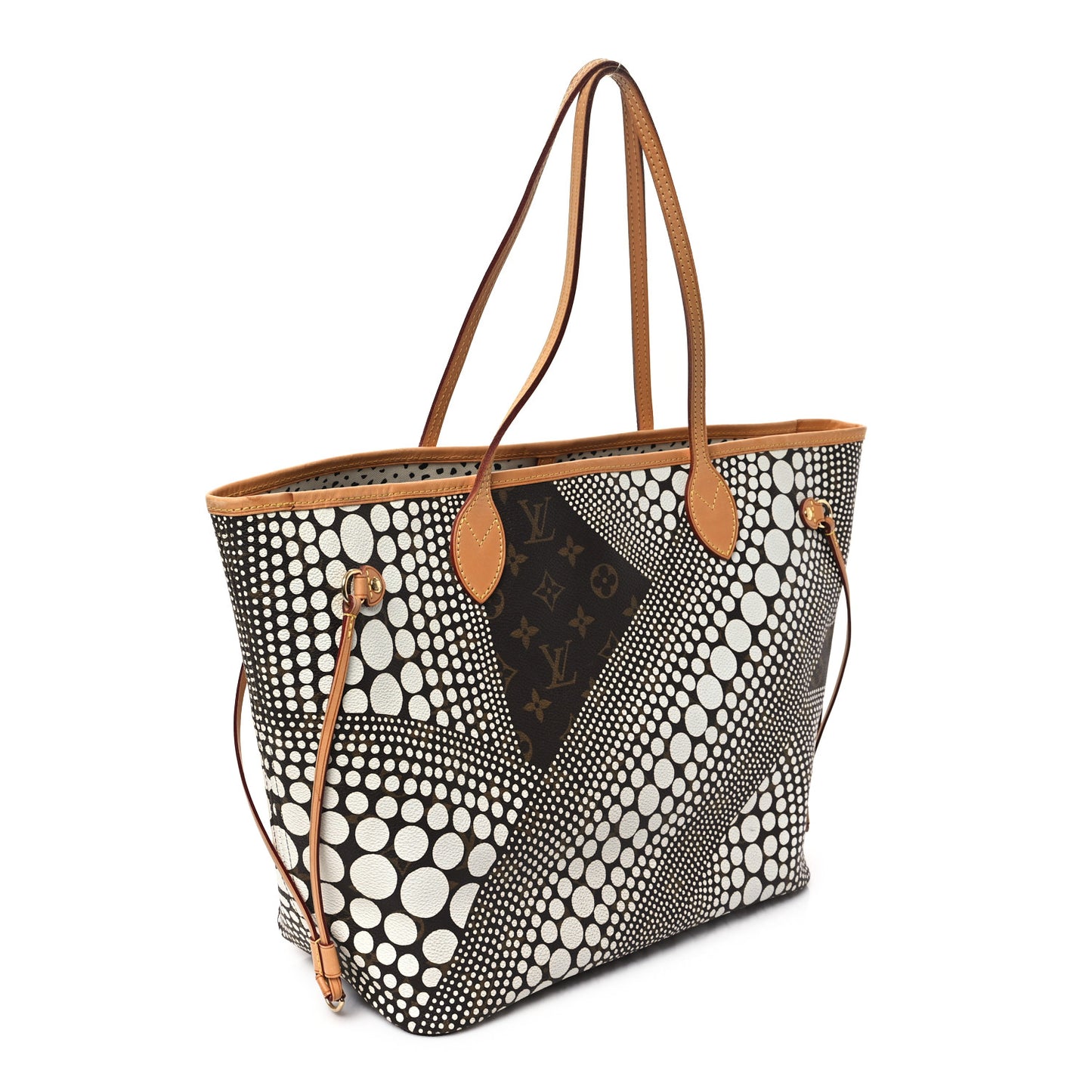 Monogram Kusama Waves Neverfull MM White