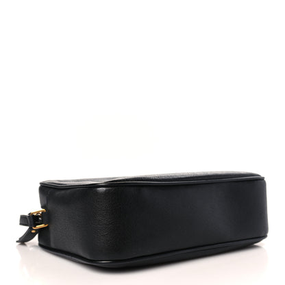 Saint Laurent Grained Lambskin Monogram Lou Camera Bag Black 4 of 9
