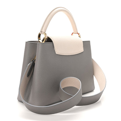 Louis Vuitton Taurillon Capucines MM Steeple Gray 3 of 9