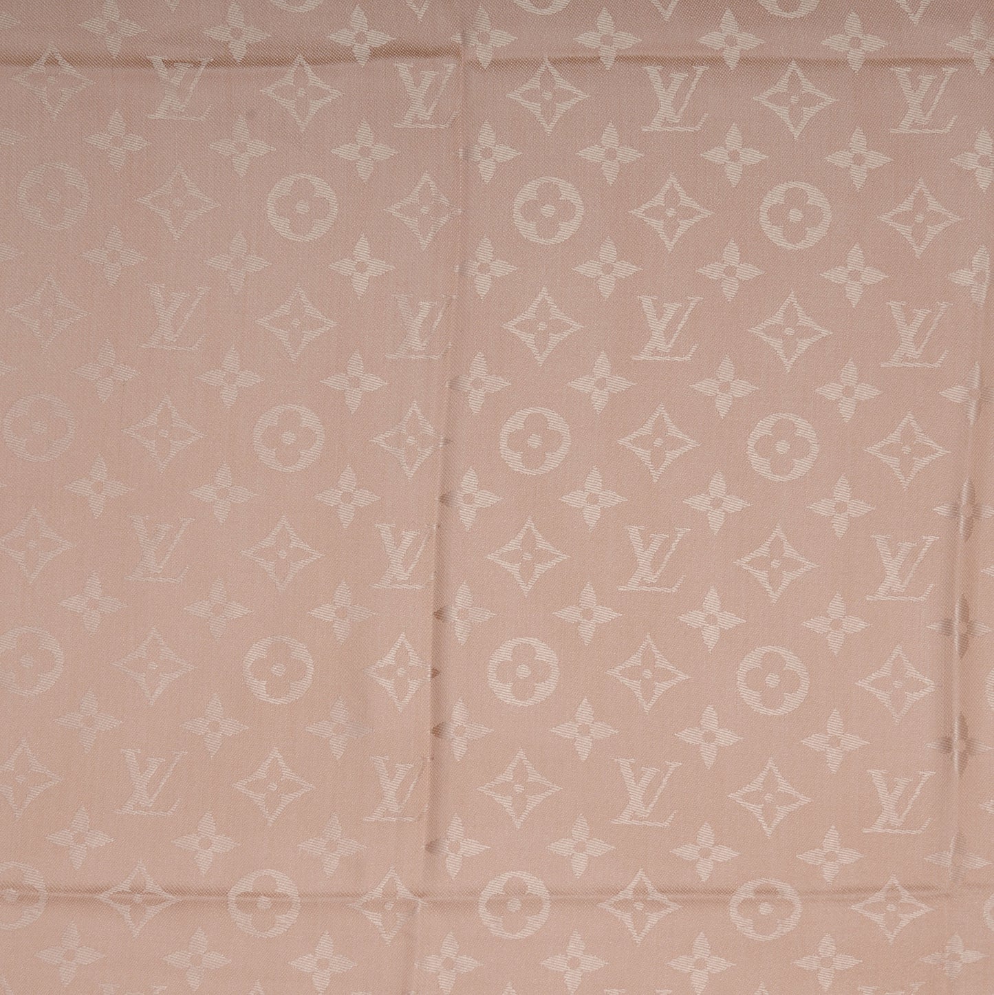 Wool Silk Monogram Shawl Nude