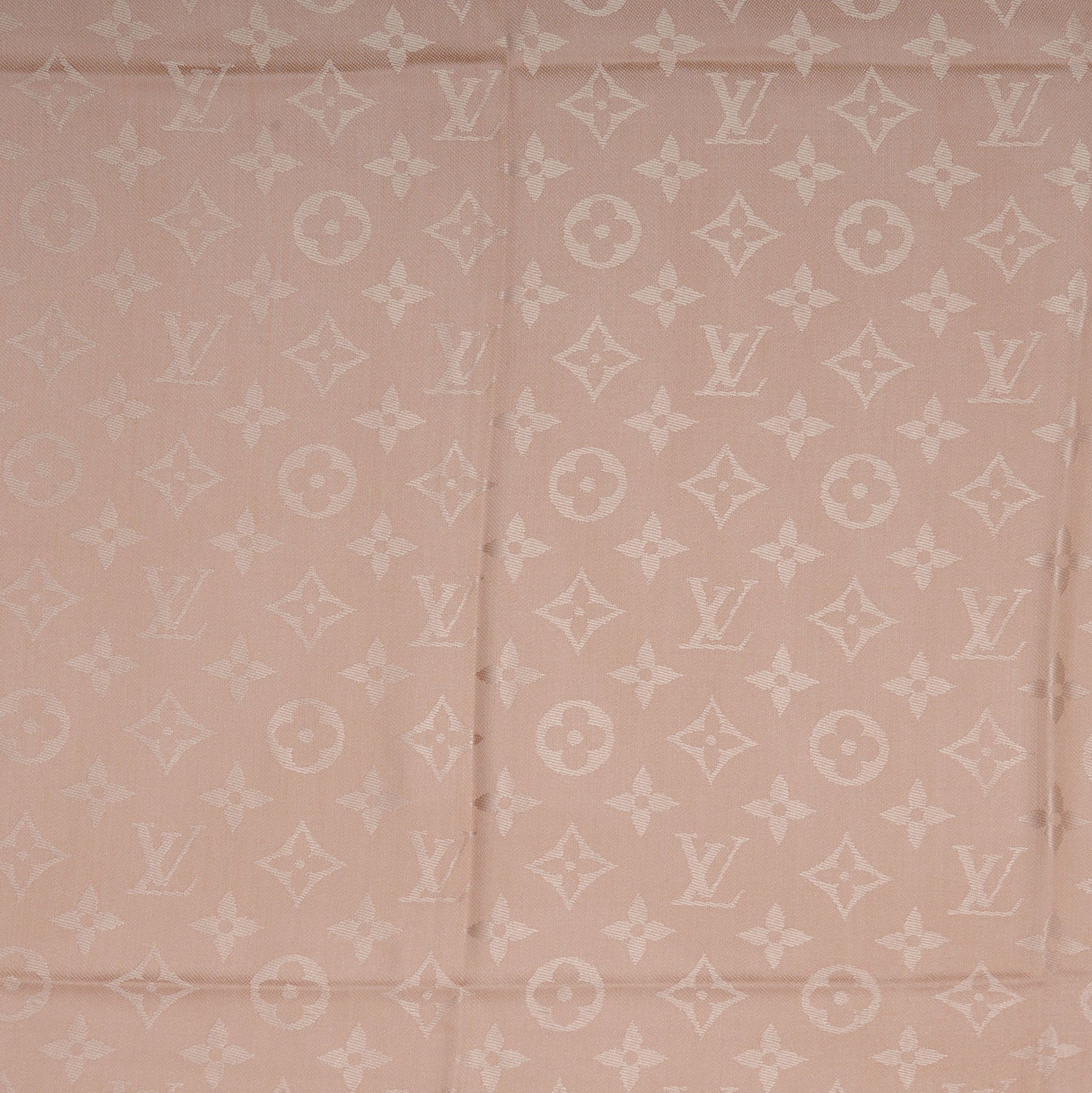 Louis Vuitton Wool Silk Monogram Shawl Nude 4 of 5