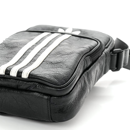 Balenciaga X ADIDAS Agneau Arena Trefoil Logo Messenger Bag Black White 10 of 10