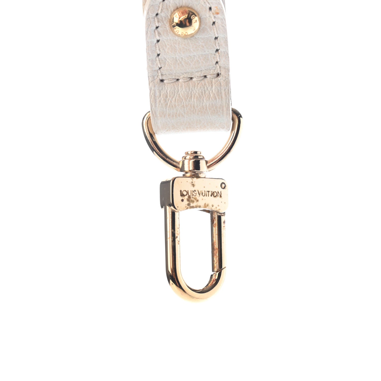 Louis Vuitton Calfskin 16mm Adjustable Shoulder Strap Creme 6 of 7