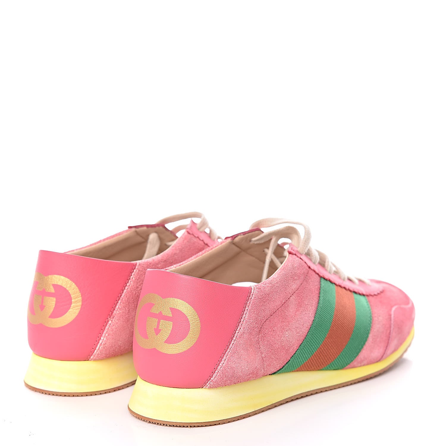 Gucci Suede Web Womens Rocket Sneakers 41 Rhododendron Pink 4 of 9