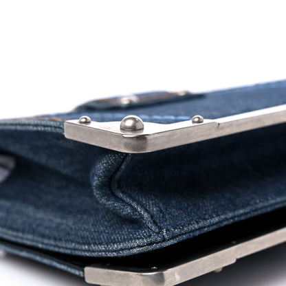 Prada Denim Small Cahier Bag Blue 9 of 10