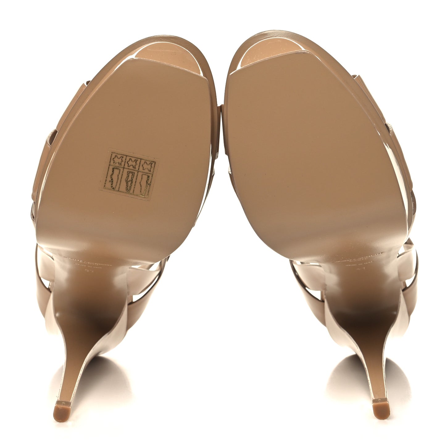 Patent Tribute 105 Platform Sandals 41 Darker Nude