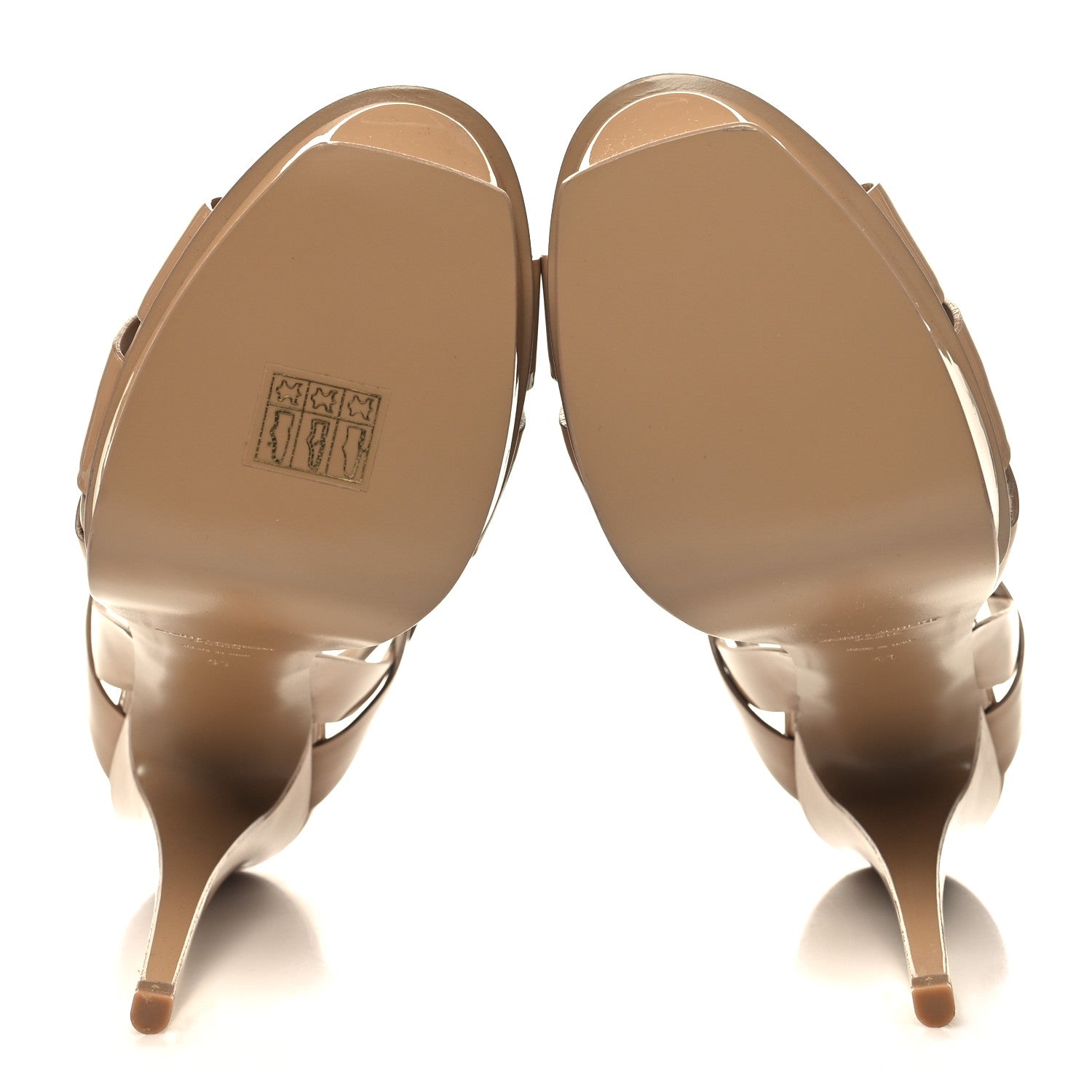 Saint Laurent Patent Tribute 105 Platform Sandals 41 Darker Nude 5 of 9