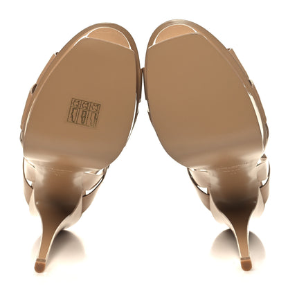 Saint Laurent Patent Tribute 105 Platform Sandals 41 Darker Nude 5 of 9
