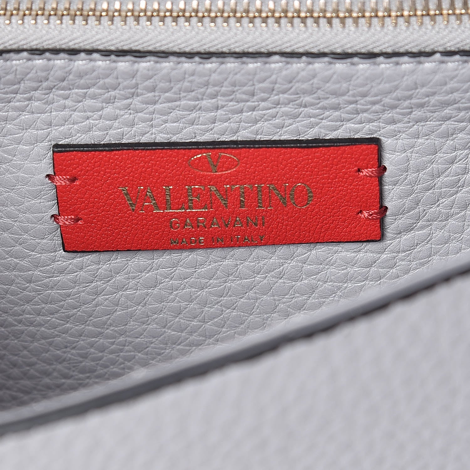 Valentino Garavani Pebbled Calfskin Rockstud Side Slip Crossbody Pastel Grey 8 of 8
