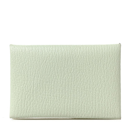 Hermes Chevre Mysore Verso Calvi Card Case Vert Fizz Bleu Zephyr 1 of 6