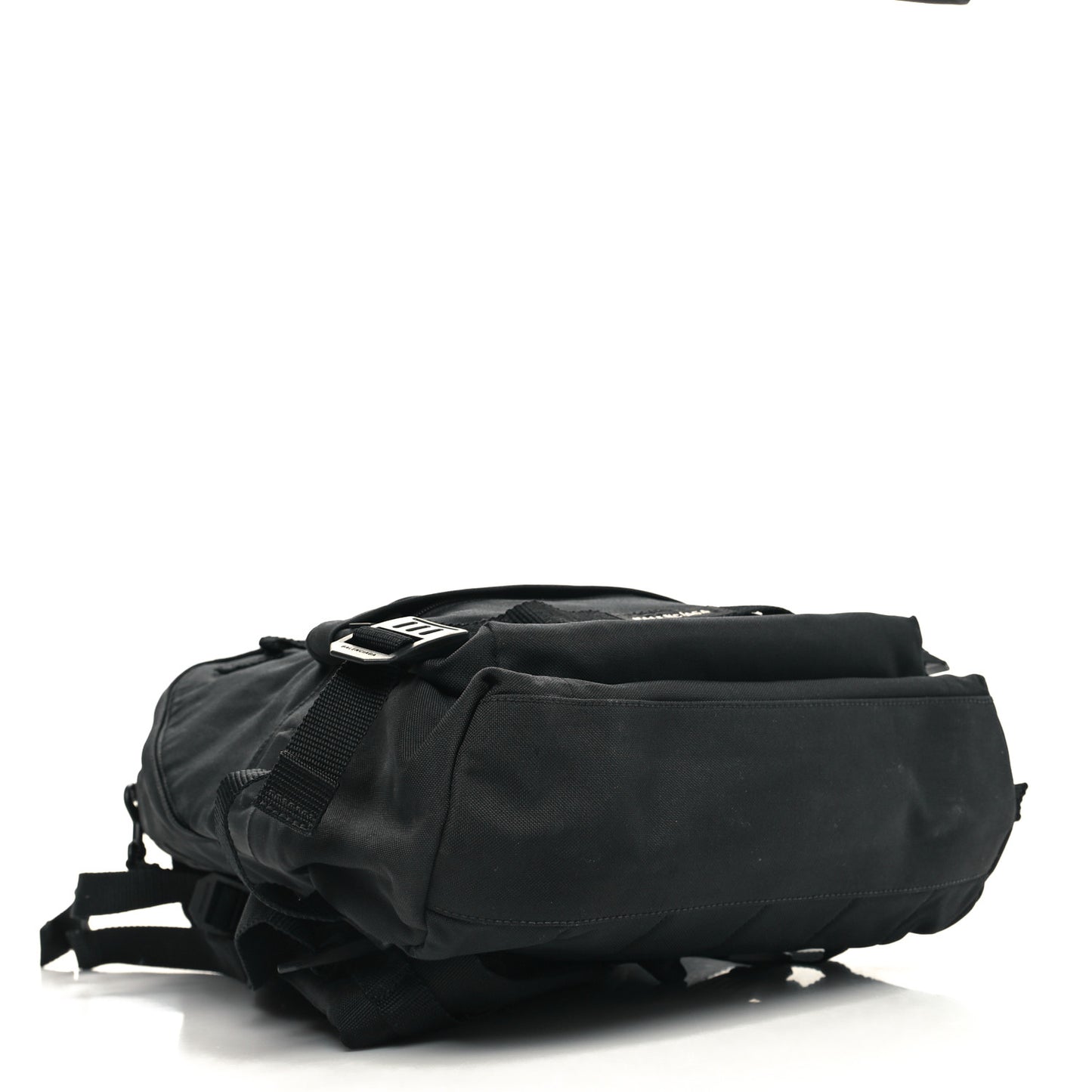 Nylon Logo Embroidered Medium Army Multicarry Backpack Black