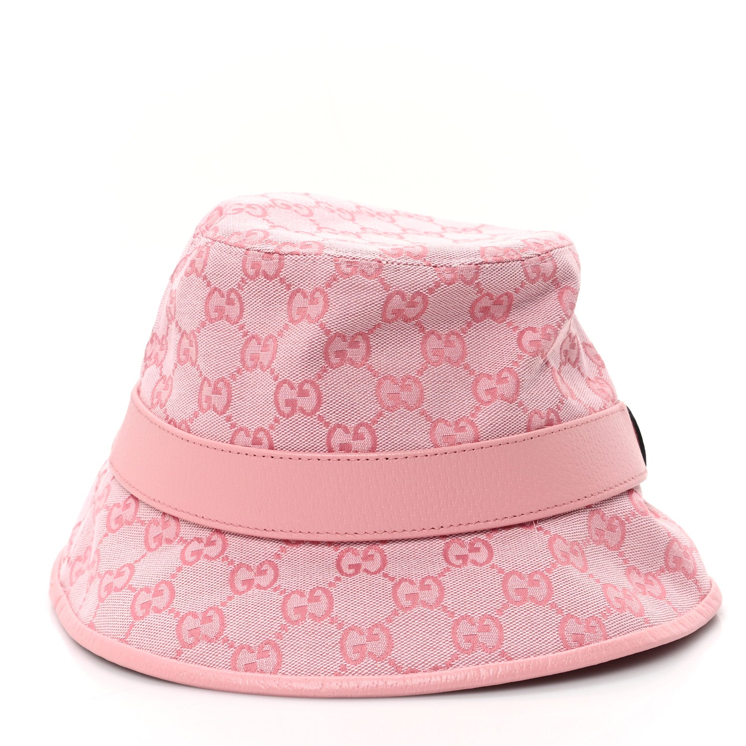 Gucci Monogram Textured Dollar Calfskin GG Jago Bucket Hat M Soft Cotton Candy Dark Cotton Candy 5 of 9