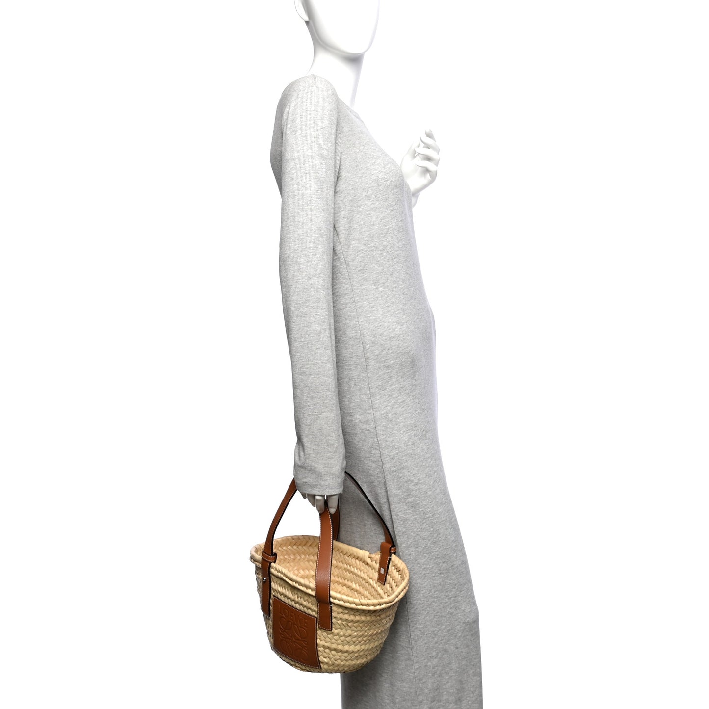 Raffia Small Basket Tote Bag Natural Tan