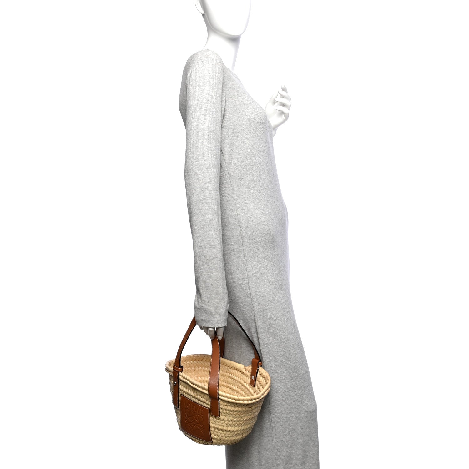 Loewe Raffia Small Basket Tote Bag Natural Tan 2 of 11