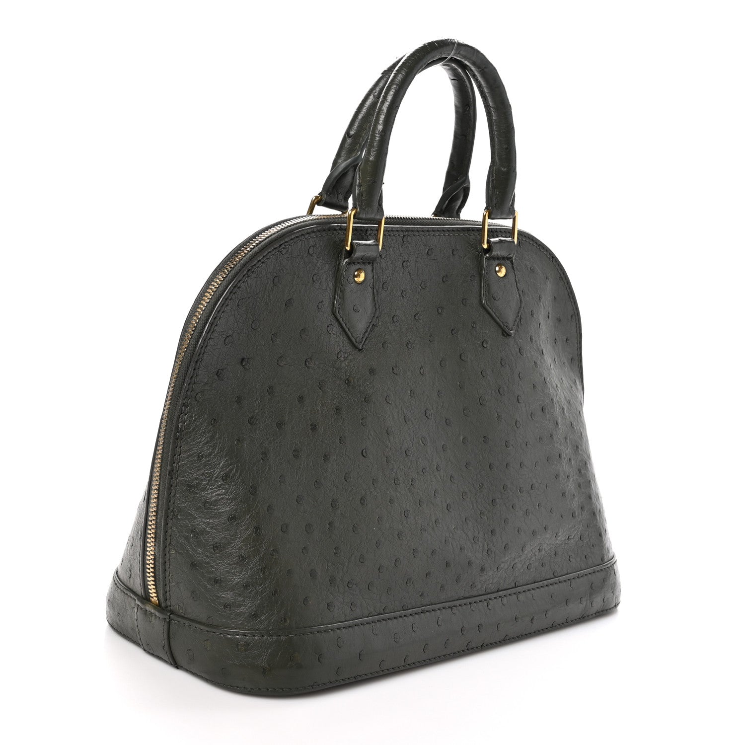 Louis Vuitton Ostrich Alma PM Olive 3 of 9