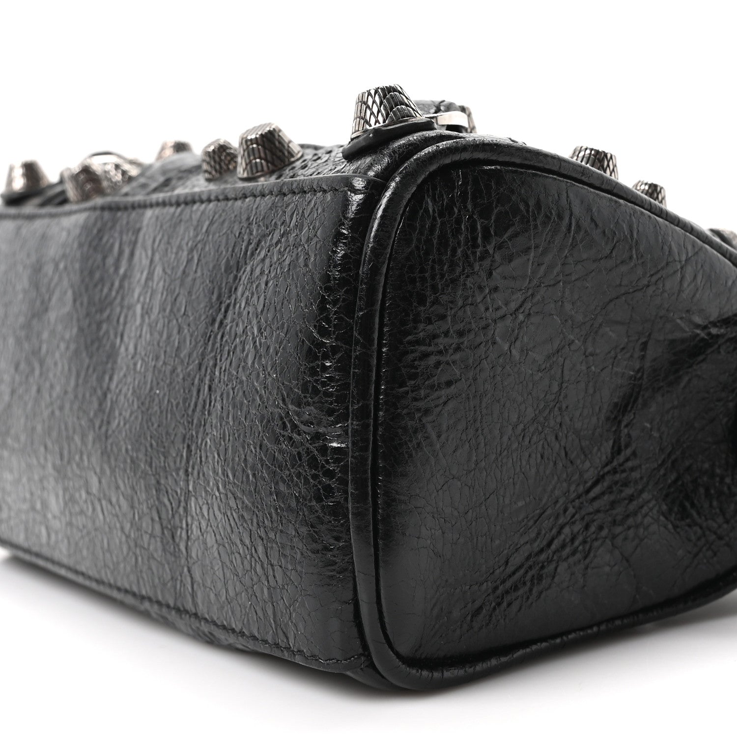Balenciaga Agneau Arena Crystal Neo Nano Cagole Handbag Black 20 of 21