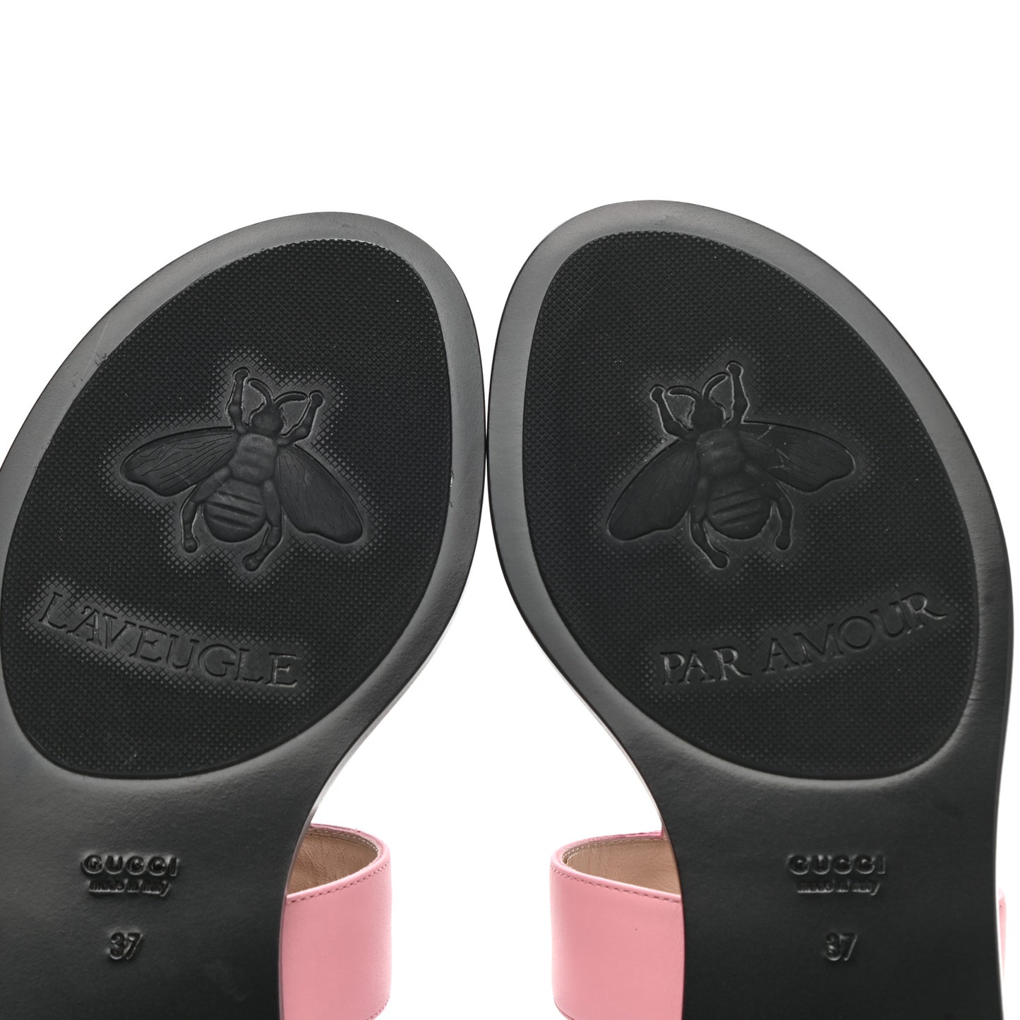 Calfskin GG Marmont Thong Sandals 37 Wild Rose