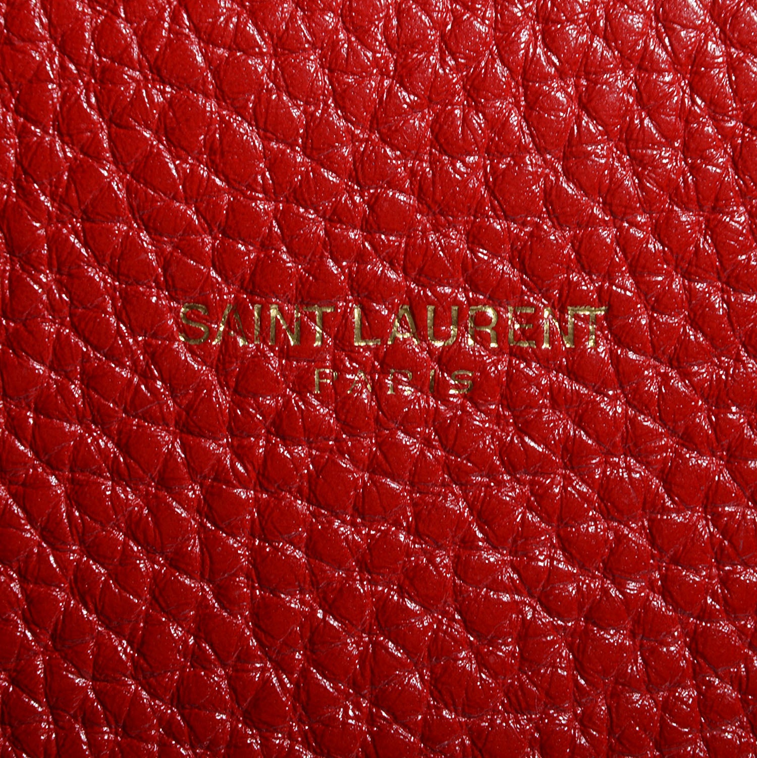 Saint Laurent Grained Calfskin Small Sac De Jour Lipstick Red 8 of 9