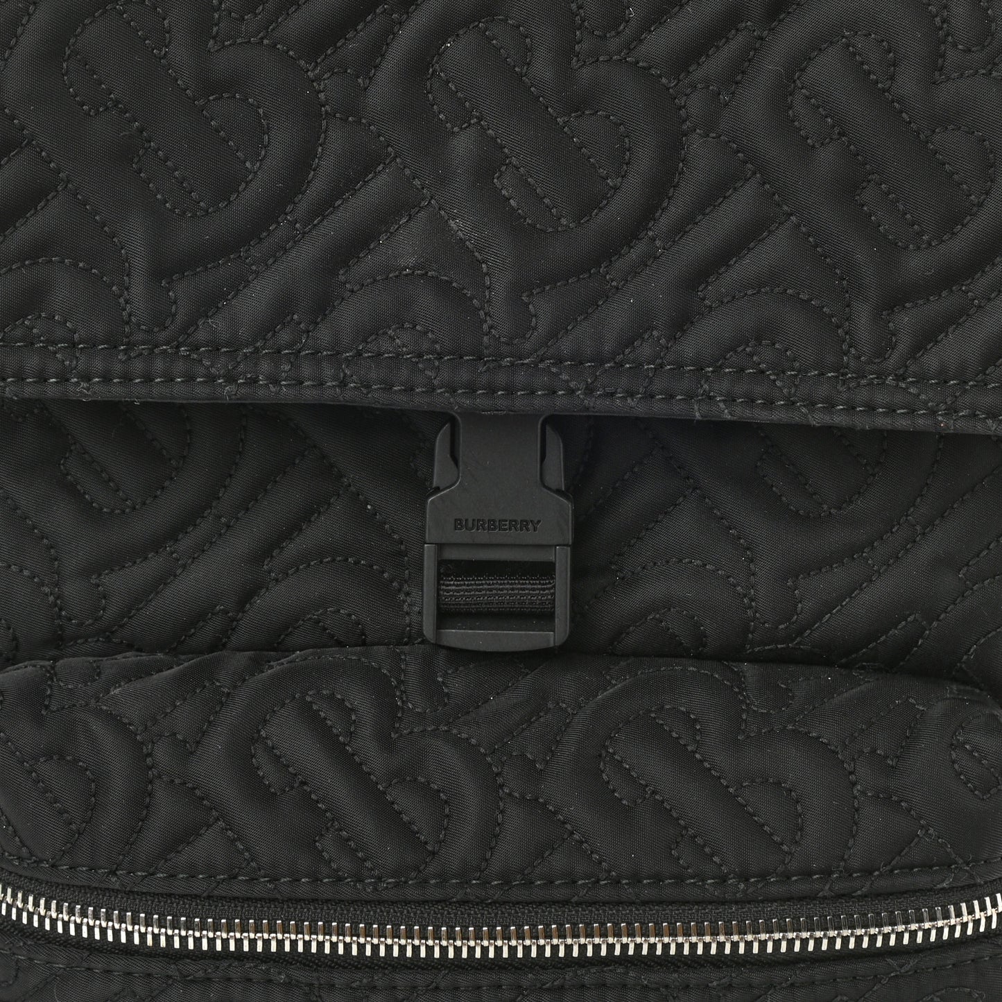 Econyl Logo Quilted Kids Backpack Black