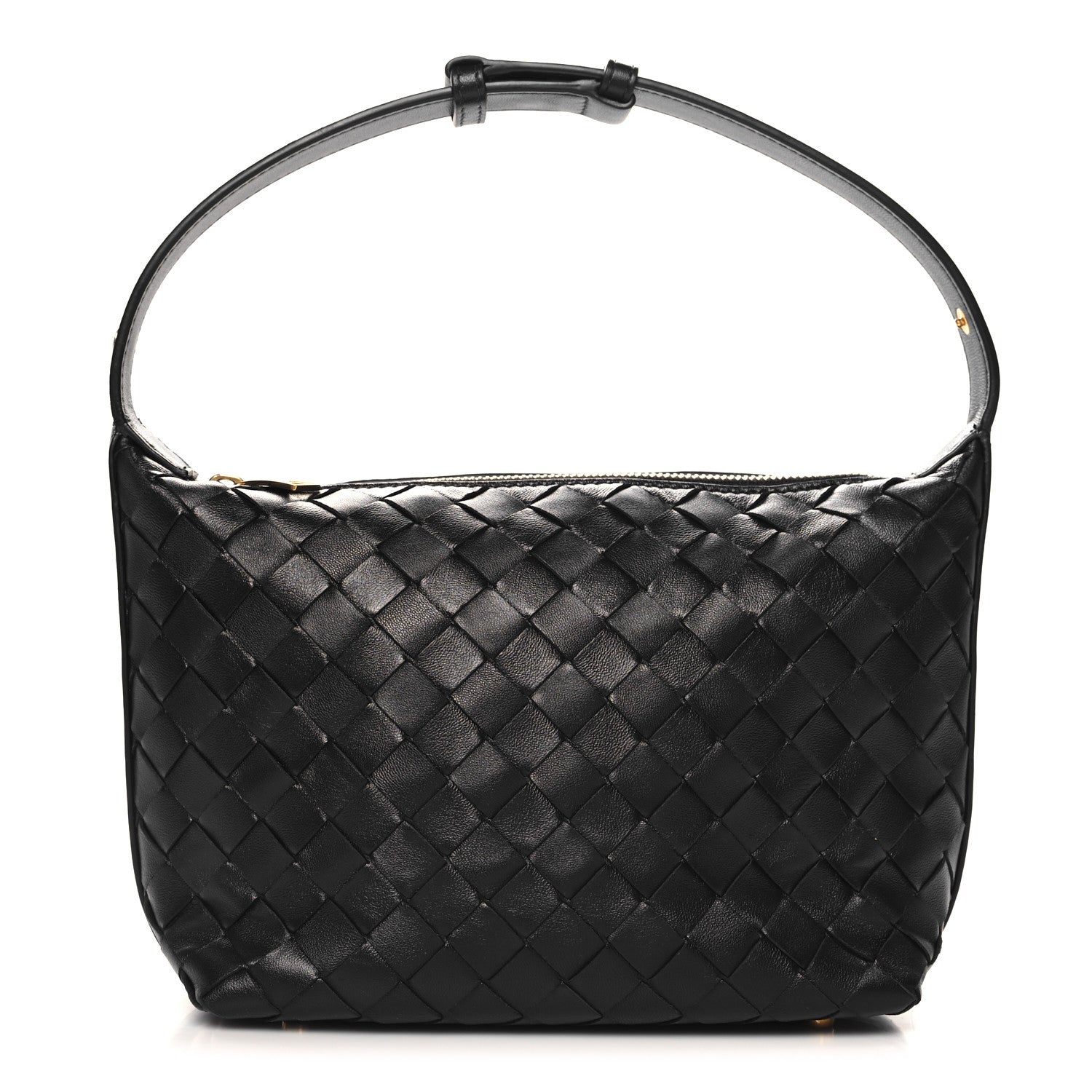 Bottega Veneta Calfskin Nappa Intrecciato Mini Wallace Black 1 of 10
