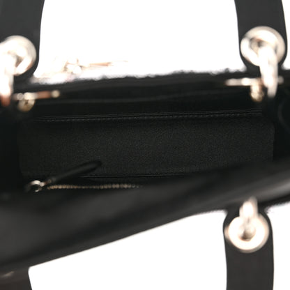 Christian Dior Satin Sequin Gradient Mini Lady Dior Black Silver 5 of 12