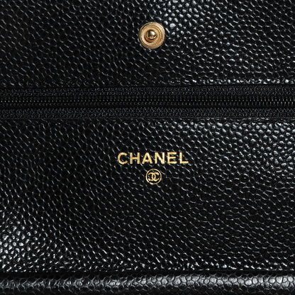 Chanel Caviar Quilted Wallet On Chain WOC Black 7 of 9
