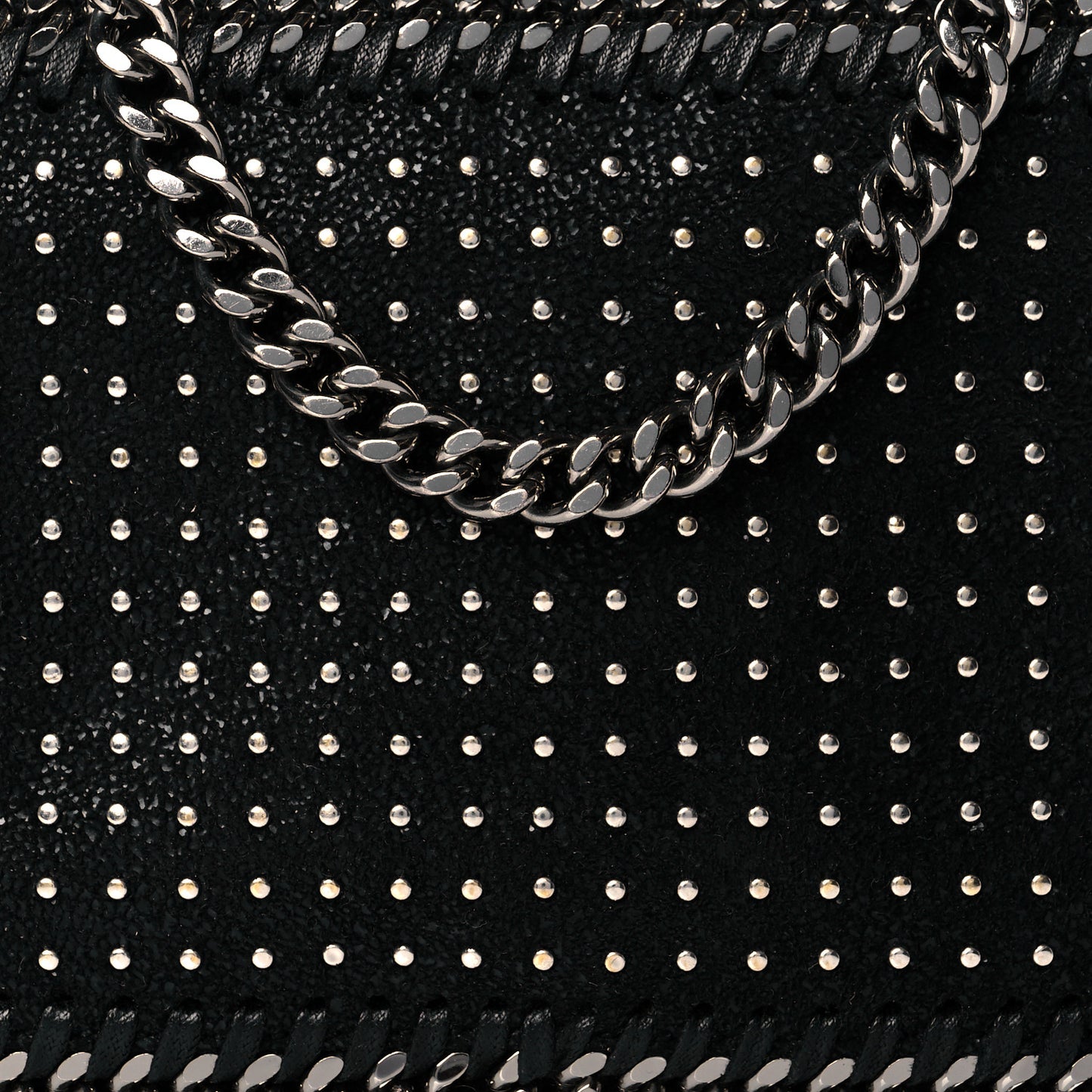 Shaggy Deer All Over Studs Falabella Crossbody Camera Bag Black