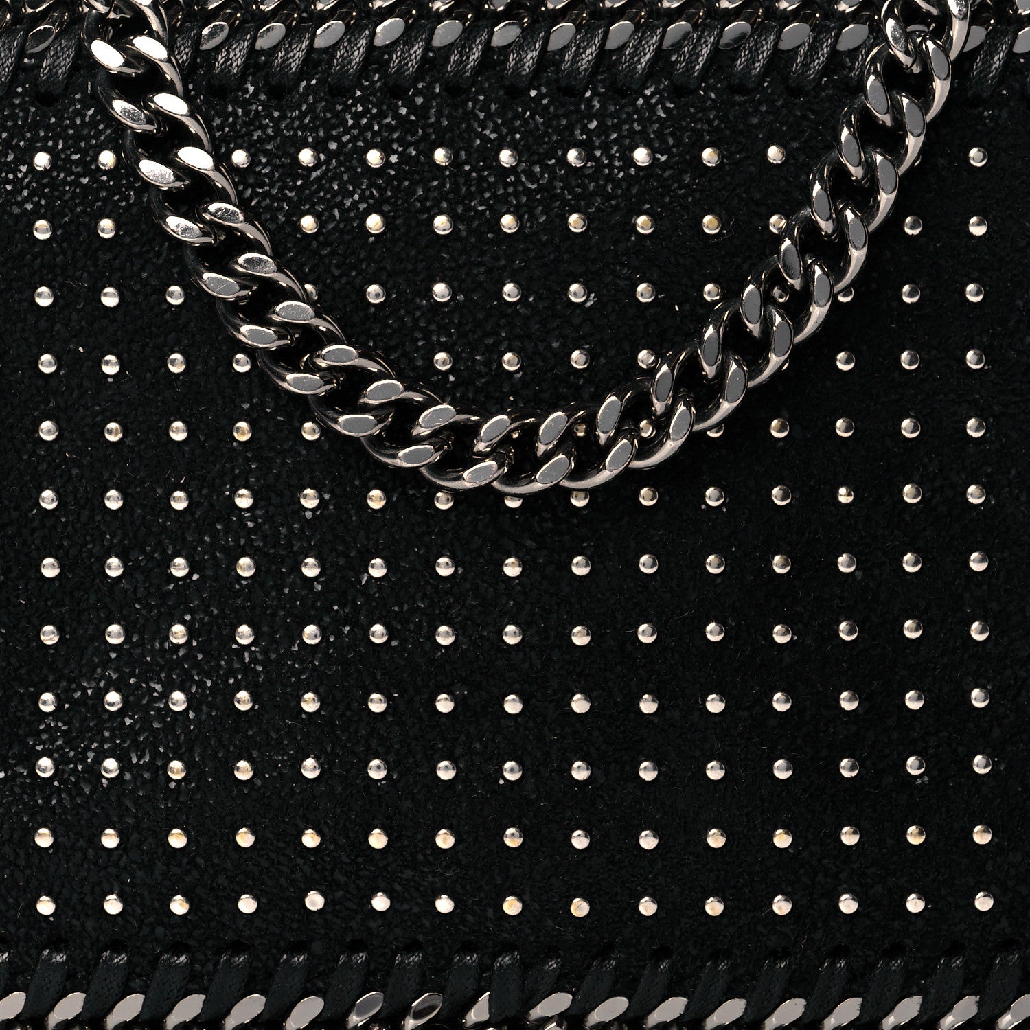 Stella McCartney Shaggy Deer All Over Studs Falabella Crossbody Camera Bag Black 6 of 11