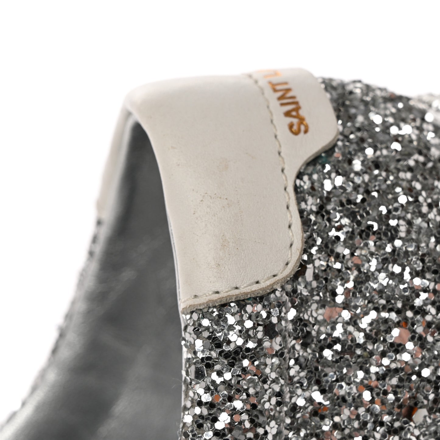 Calfskin Crystal Glitter Andy Sneakers 36 Silver