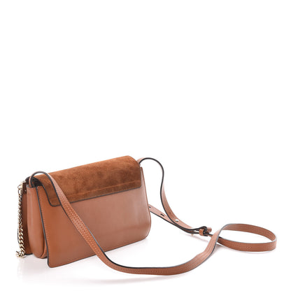 Chloe Suede Calfskin Small Faye Shoulder Bag Tobacco 3 of 9