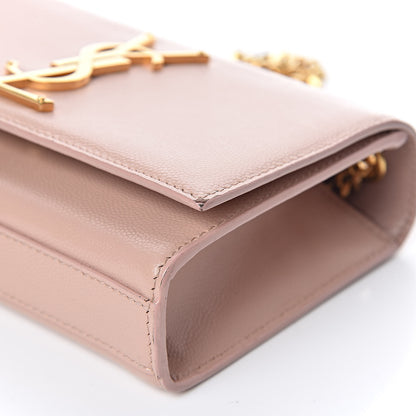 Saint Laurent Grain De Poudre Small Monogram Kate Satchel Pale Blush 12 of 14