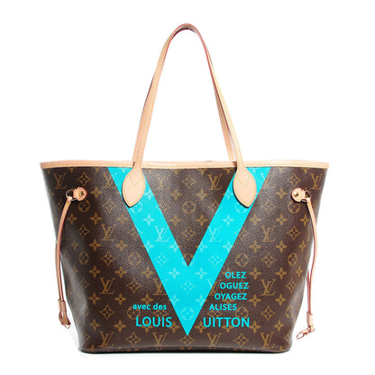 Louis Vuitton Monogram V Neverfull MM Turquoise 1 of 7