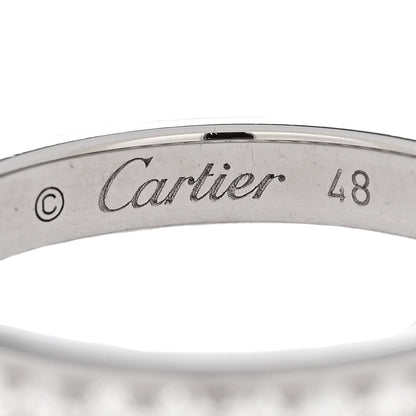 Cartier Platinum Diamond 1895 Wedding Band Ring 48 4.5 5 of 6