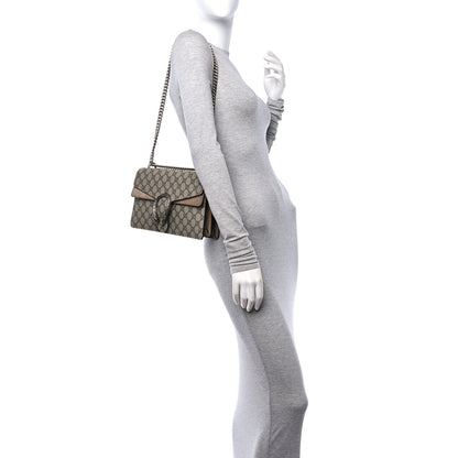 Gucci GG Supreme Monogram Small Dionysus Shoulder Bag Taupe 2 of 10