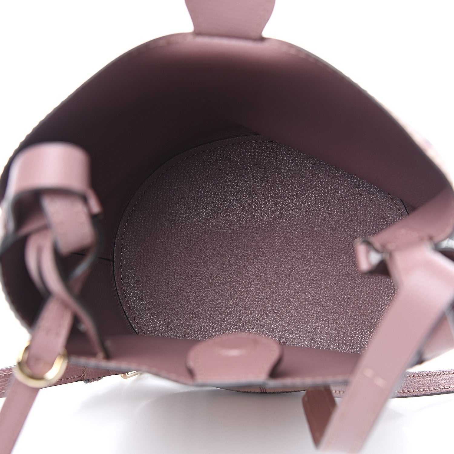 Burberry Haymarket Check Colours Small Lorne Bucket Crossbody Light Elderberry 4 of 11
