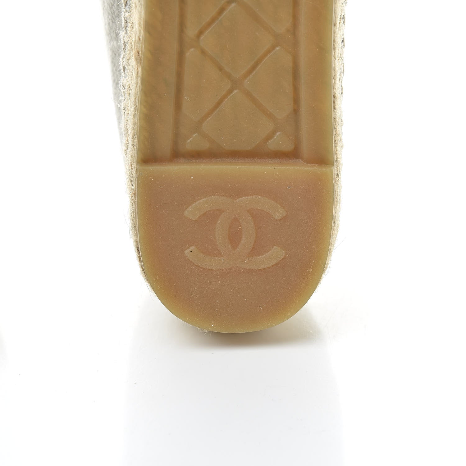 Chanel Linen CC Espadrilles 38 Beige Black 8 of 11
