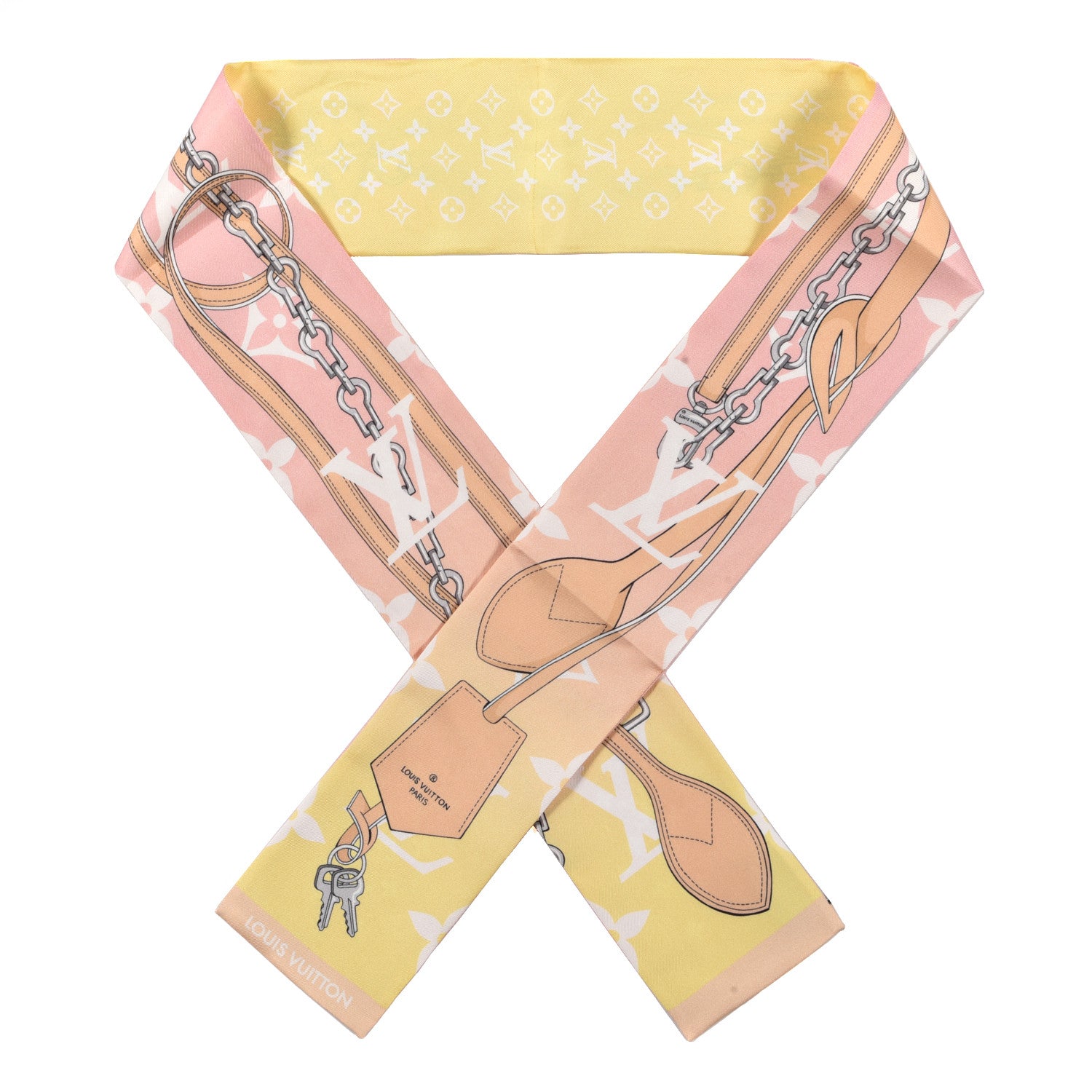 Louis Vuitton Silk Monogram Gradient By The Pool Bandeau Pink 1 of 3