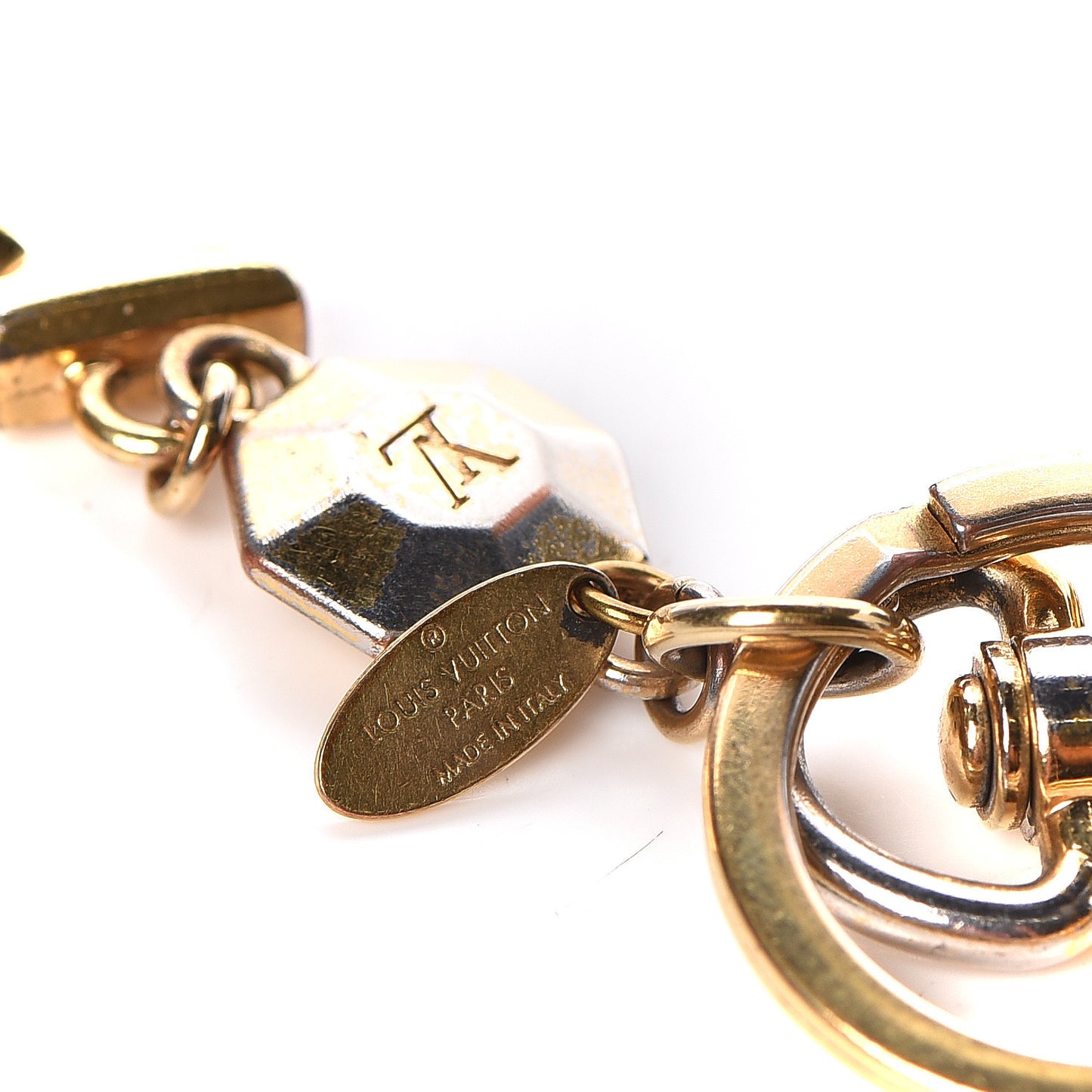 LV Facettes Bag Charm Key Holder Gold