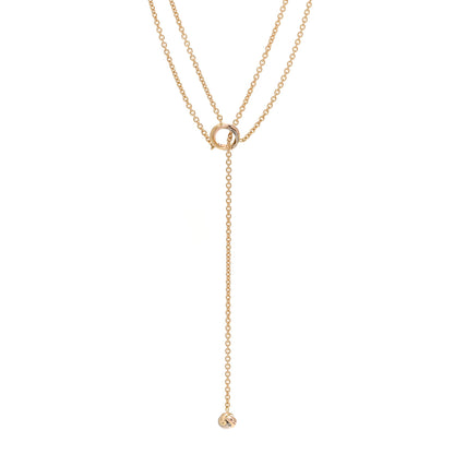 Cartier 18K Pink Yellow White Gold Baby Trinity Pampilles Necklace 1 of 4