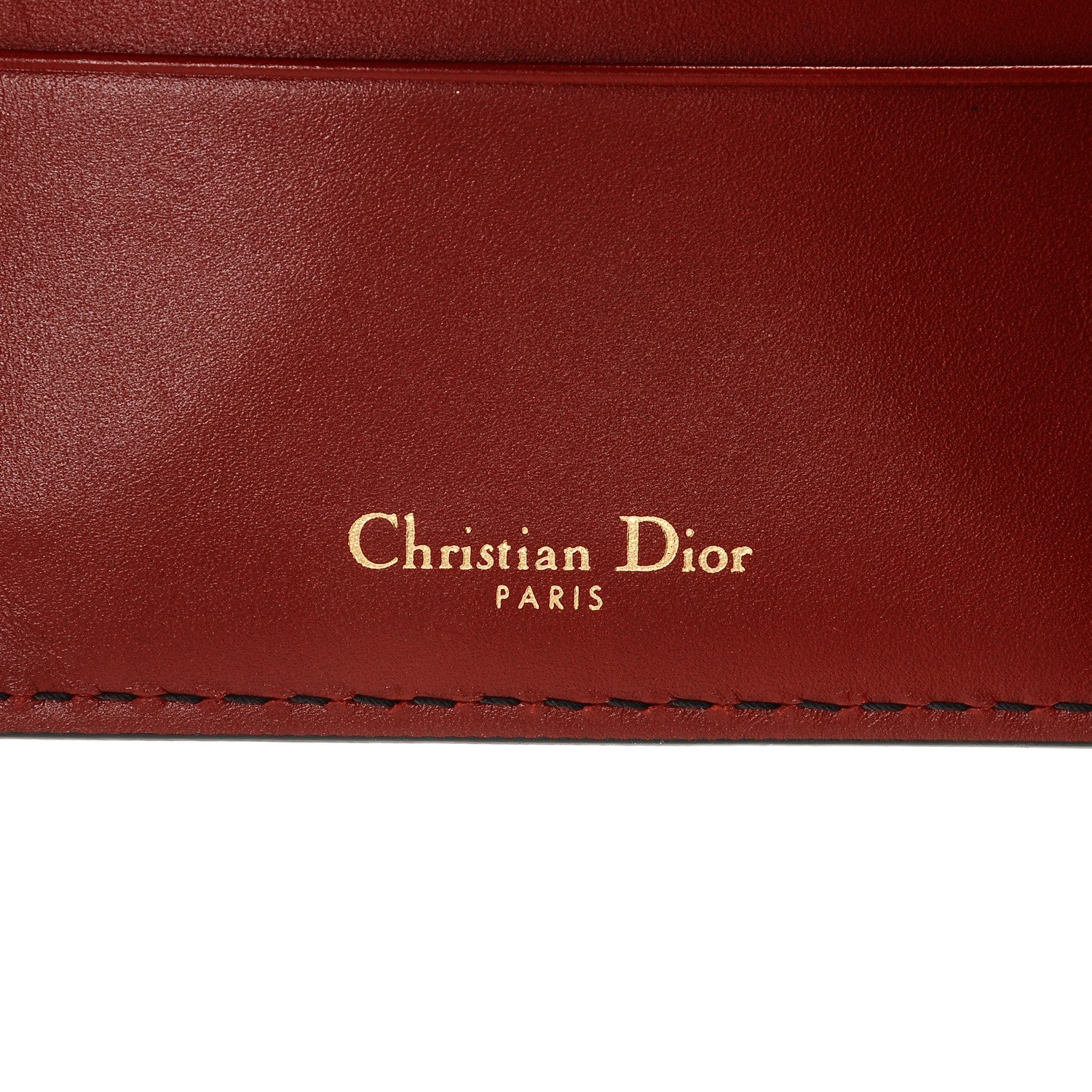Christian Dior Calfskin D-Fence Card Holder Red 6 of 7