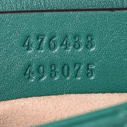 Gucci Calfskin Matelasse Super Mini GG Marmont Shoulder Bag Emerald Green 9 of 10