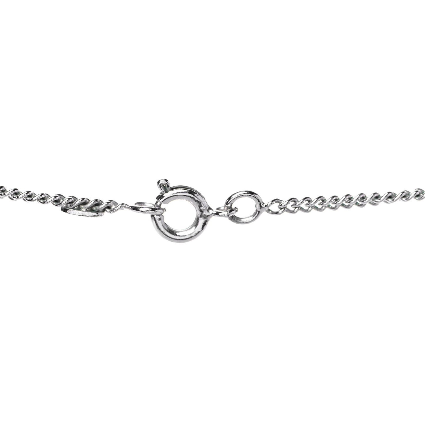 Enamel CC Necklace Silver Black