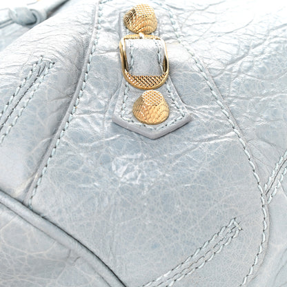 Balenciaga Agneau Giant 12 Gold Hardware Mini Pompon Bleu Acier Ciel 10 of 10